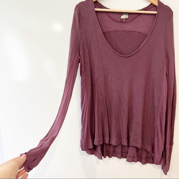 Free People Malibu High-Low Thermal Top - Picture 3 of 12